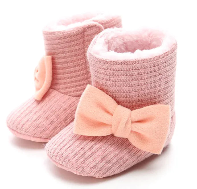 Cozy Sunflower Cotton Baby Boots