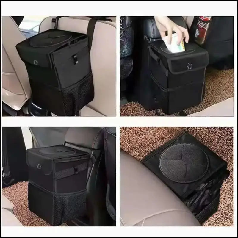 1 Piece Portable Foldable Waterproof Car Trash Can - Multifunctional Hanging Interior Storage Container for Cars SUVs