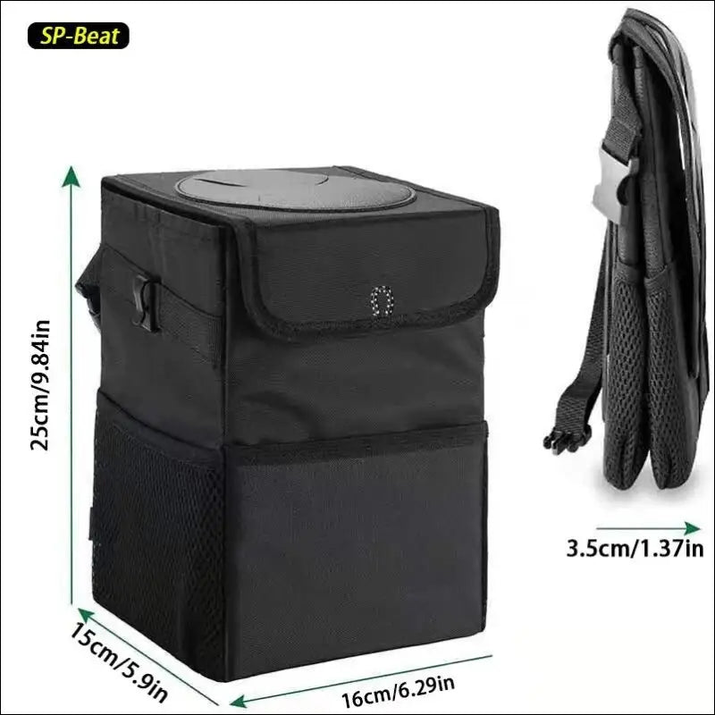 1 Piece Portable Foldable Waterproof Car Trash Can - Multifunctional Hanging Interior Storage Container for Cars SUVs