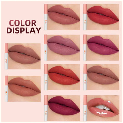 10 PCS Lana Del Rey Lipstick Matte Non Stick Cup Lip Gloss Smoke Pipe Set Velvet Liquid European Makeup