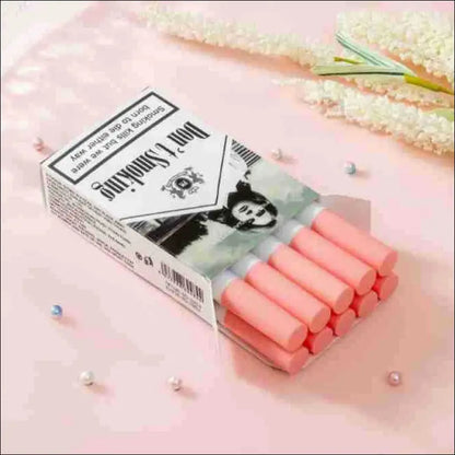 10 PCS Lana Del Rey Lipstick Matte Non Stick Cup Lip Gloss Smoke Pipe Set Velvet Liquid European Makeup