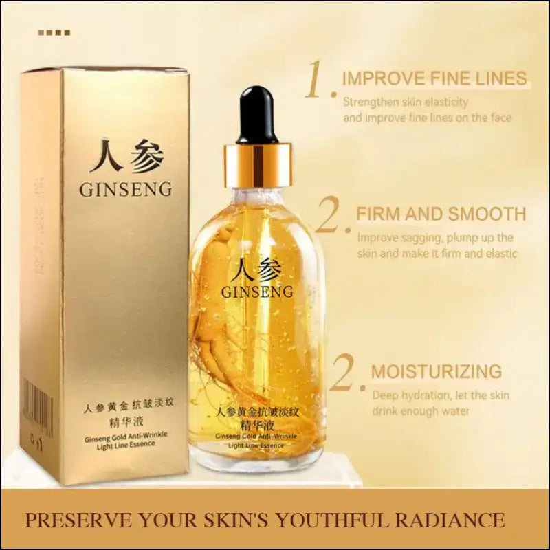 100ml 24K Gold Hyaluronic Acid Face Serum - Anti-Aging Lifting Whitening & Collagen Essence Skin Care - 24k Nicotinamide