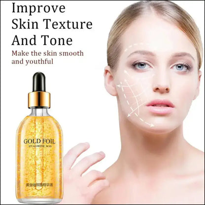 100ml 24K Gold Hyaluronic Acid Face Serum - Anti-Aging Lifting Whitening & Collagen Essence Skin Care - 24k Nicotinamide