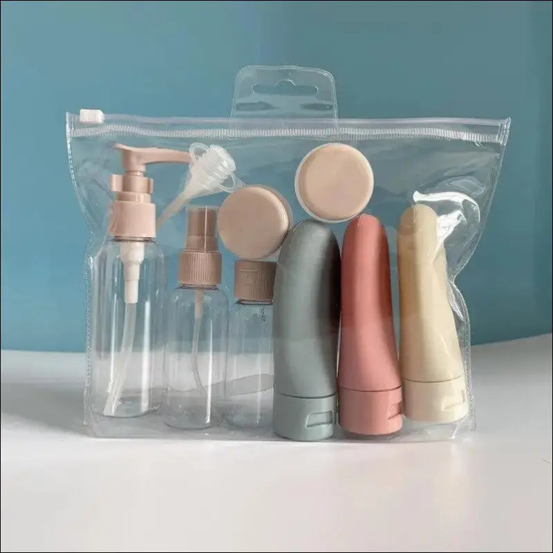 11PCS Travel Bottles Set with Storage Bag – Size Empty Liquid Containers Cream & Lotion Fine Mist Spray Bottle