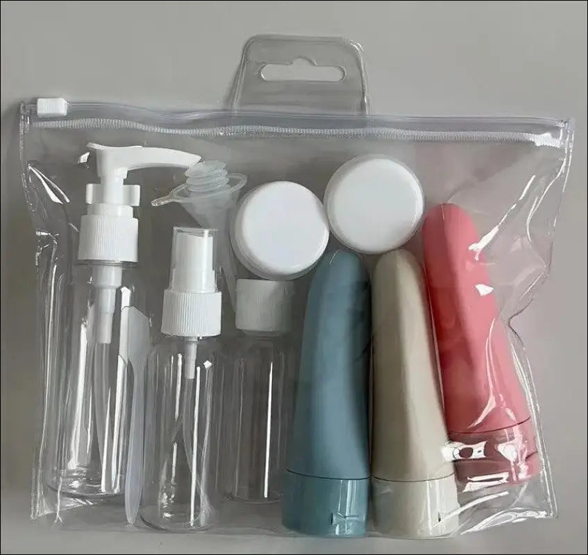 11PCS Travel Bottles Set with Storage Bag – Size Empty Liquid Containers Cream & Lotion Fine Mist Spray Bottle