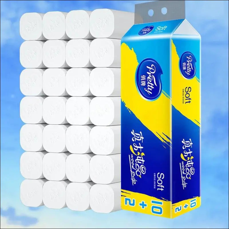 ’12 Rolls of Thickened 5-Layer Core Toilet Paper | Bulk Pack for Home & Commercial Use | Soft Strong and Absorbent’