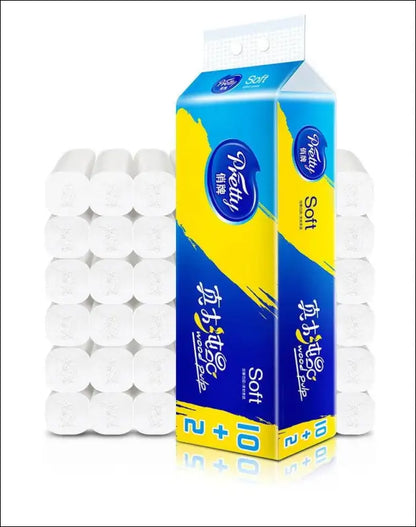 ’12 Rolls of Thickened 5-Layer Core Toilet Paper | Bulk Pack for Home & Commercial Use | Soft Strong and Absorbent’