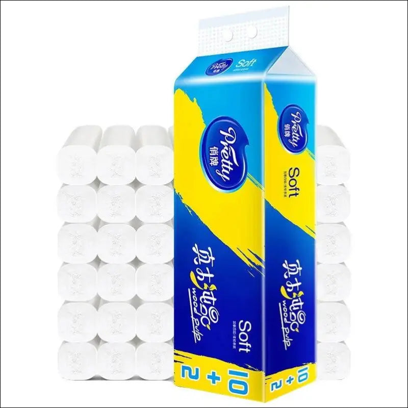 ’12 Rolls of Thickened 5-Layer Core Toilet Paper | Bulk Pack for Home & Commercial Use | Soft Strong and Absorbent’