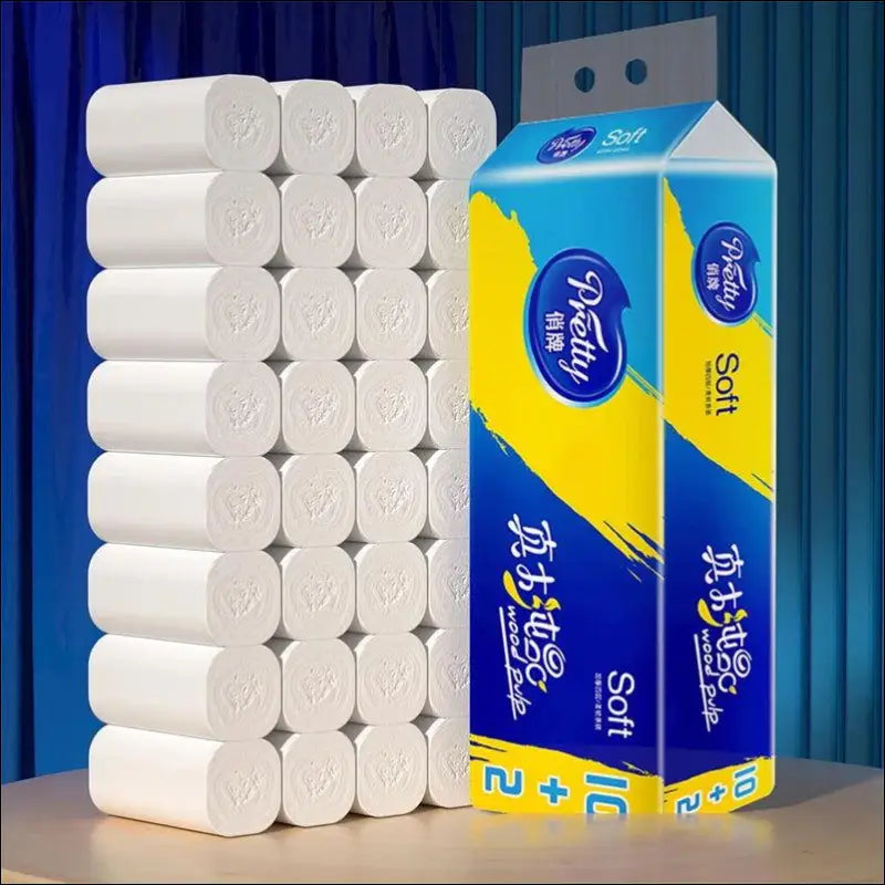 ’12 Rolls of Thickened 5-Layer Core Toilet Paper | Bulk Pack for Home & Commercial Use | Soft Strong and Absorbent’