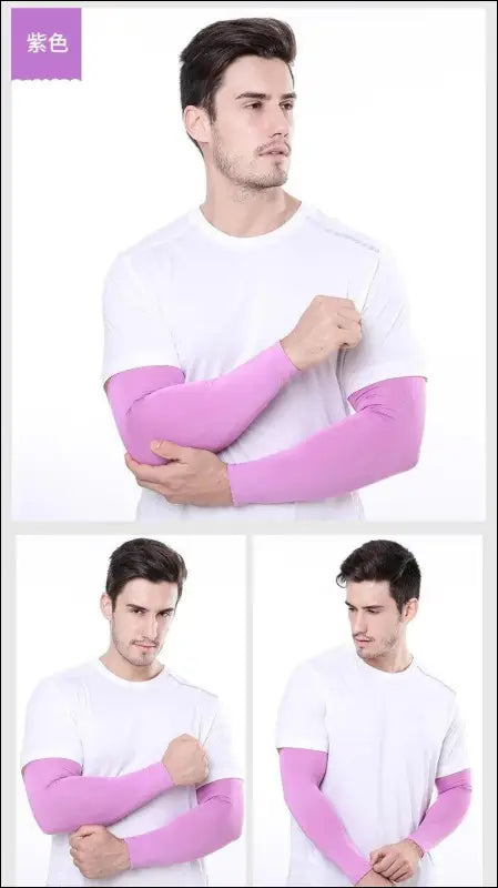 ’2-Pack Unisex Cooling Arm Sleeves - UV Sun Protection for Sports Running Cycling & Tattoo Coverage’ - Cover