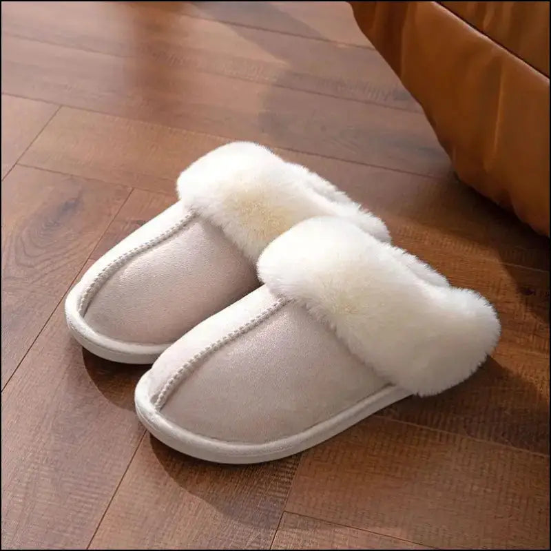 ’2023 Women’s Winter Warm Fur Slippers - Fluffy Faux Suede Non-Slip Indoor Comfort Slides’ - Slipper