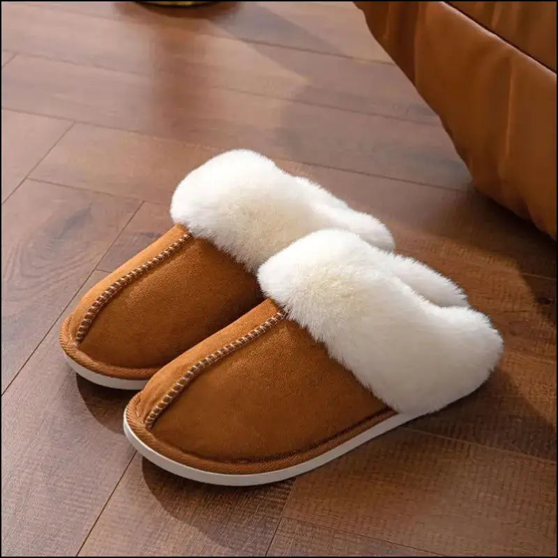 ’2023 Women’s Winter Warm Fur Slippers - Fluffy Faux Suede Non-Slip Indoor Comfort Slides’ - Slipper