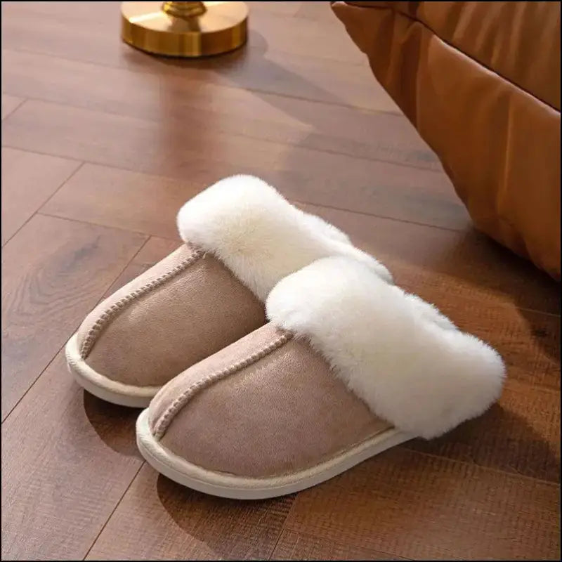 ’2023 Women’s Winter Warm Fur Slippers - Fluffy Faux Suede Non-Slip Indoor Comfort Slides’ - Slipper