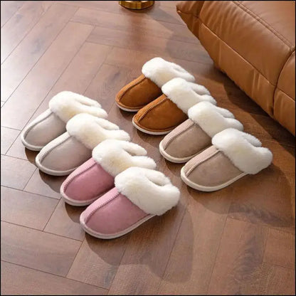 ’2023 Women’s Winter Warm Fur Slippers - Fluffy Faux Suede Non-Slip Indoor Comfort Slides’ - Slipper