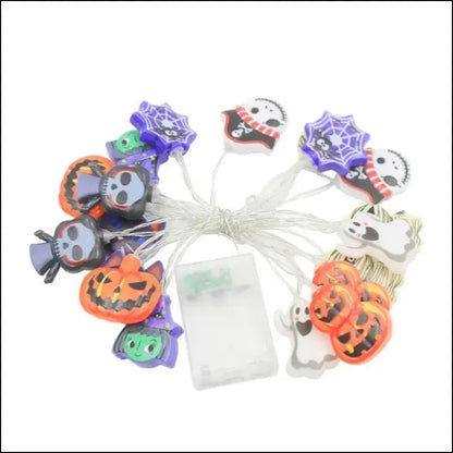 2024 Halloween LED String Lights | Ghost Pumpkin Cat & Spider Web Decor | Indoor Outdoor Party Decorations - Night Light