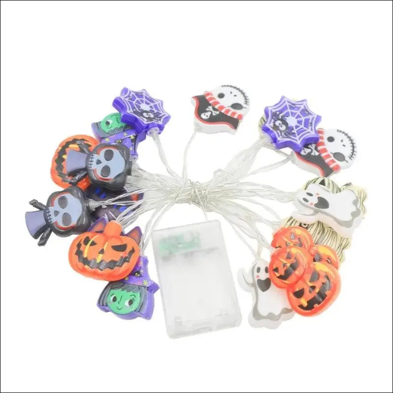 2024 Halloween LED String Lights | Ghost Pumpkin Cat & Spider Web Decor | Indoor Outdoor Party Decorations - Night Light