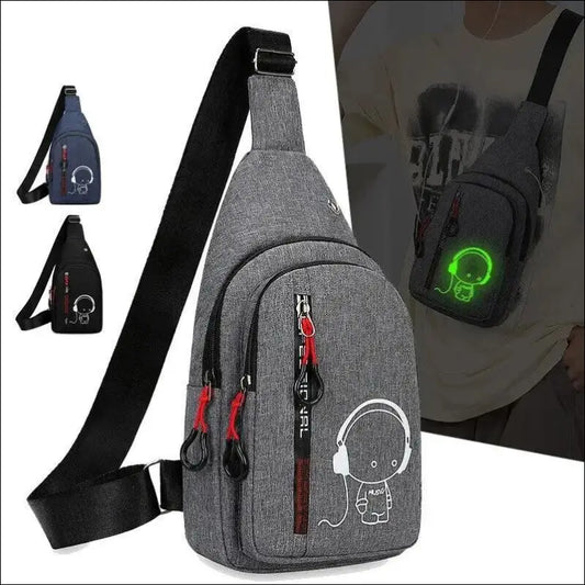 ’2024 Men’s Chest Bag - Casual Fashion Shoulder Crossbody Backpack for Cycling Korean Style’