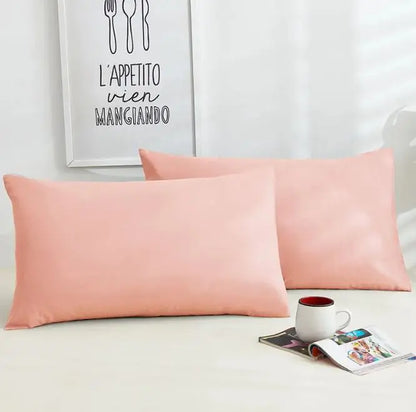 A Pair Of Pure Color Cotton Pillowcases