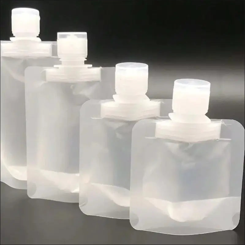 3/5/10 Pcs Portable Travel Liquid Cosmetic Packaging Bags - Refillable Lotion Dispenser Shampoo Reservoir (30/50/100 ml)