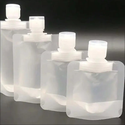 3/5/10 Pcs Portable Travel Liquid Cosmetic Packaging Bags - Refillable Lotion Dispenser Shampoo Reservoir (30/50/100 ml)