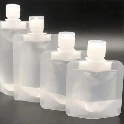 3/5/10 Pcs Portable Travel Liquid Cosmetic Packaging Bags - Refillable Lotion Dispenser Shampoo Reservoir (30/50/100 ml)