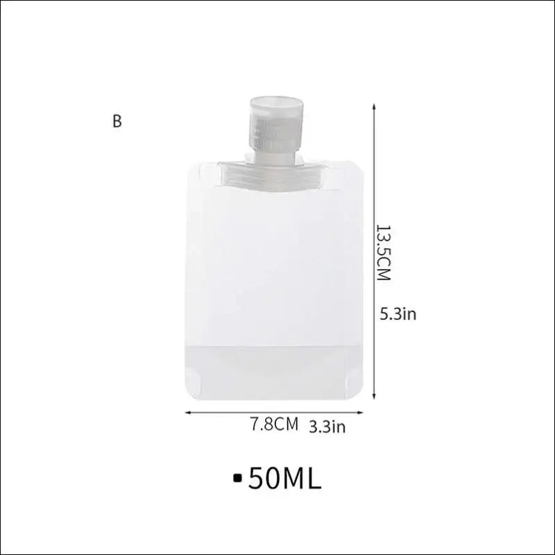 3/5/10 Pcs Portable Travel Liquid Cosmetic Packaging Bags - Refillable Lotion Dispenser Shampoo Reservoir (30/50/100