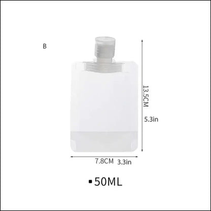 3/5/10 Pcs Portable Travel Liquid Cosmetic Packaging Bags - Refillable Lotion Dispenser Shampoo Reservoir (30/50/100 ml)