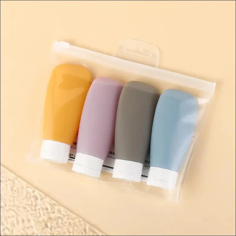 4Pcs 60ml Leak Proof Refillable Liquid Travel Containers - Toiletries Accessories for Shampoo & Lotion - Plastic