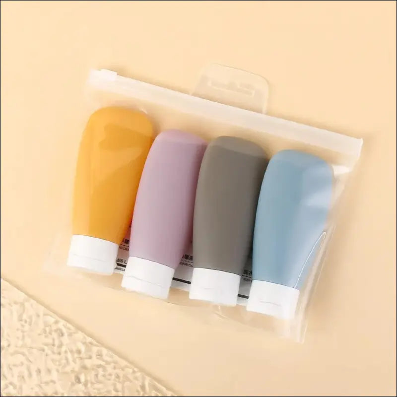 4Pcs 60ml Leak Proof Refillable Liquid Travel Containers - Toiletries Accessories for Shampoo & Lotion - Plastic