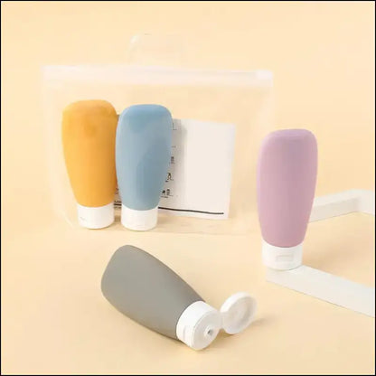 4Pcs 60ml Leak Proof Refillable Liquid Travel Containers - Toiletries Accessories for Shampoo & Lotion - Plastic