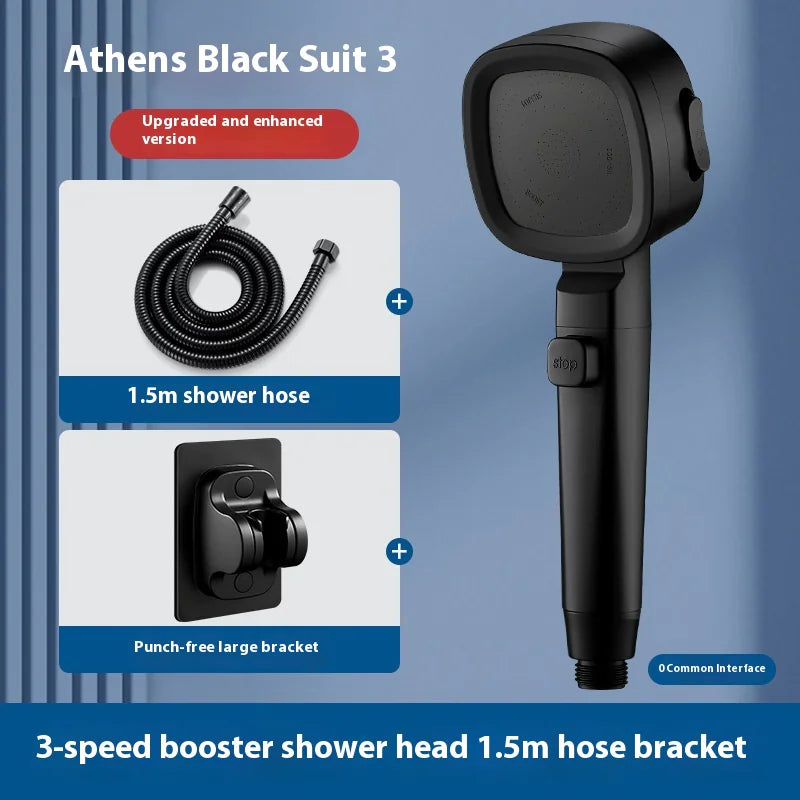 Three-Speed Handheld Filter Shower Head