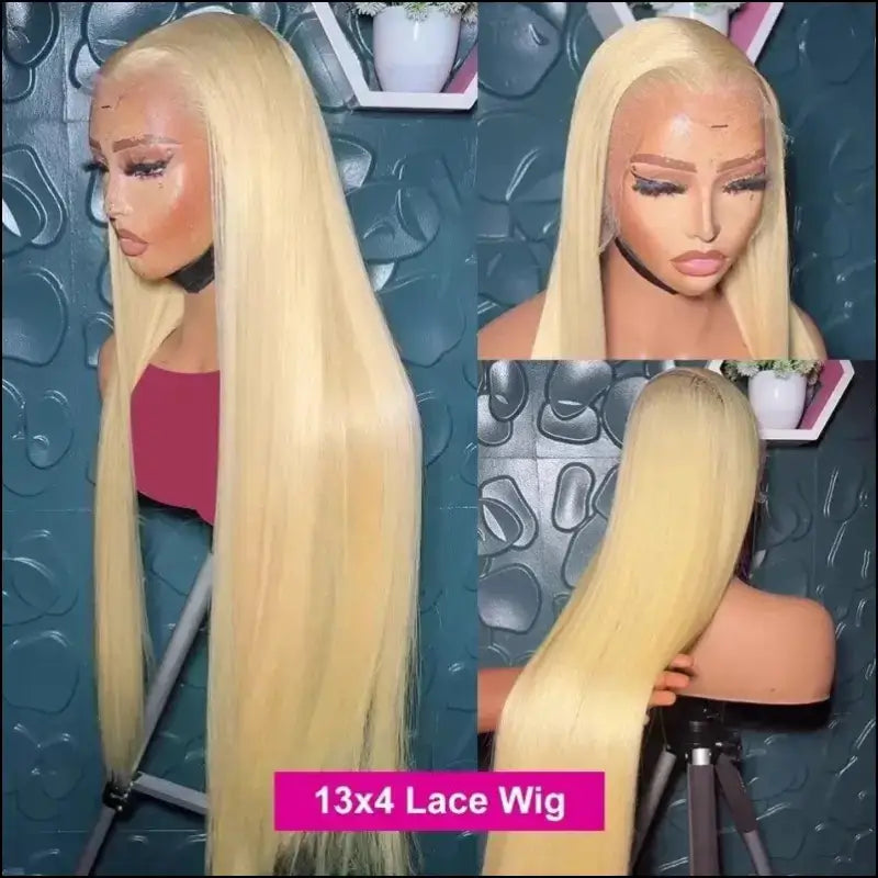 613 Blonde Lace Front Wig Human Hair HD 13x6 Frontal Straight for Women - Affordable Clearance Sale Wigs - women choice