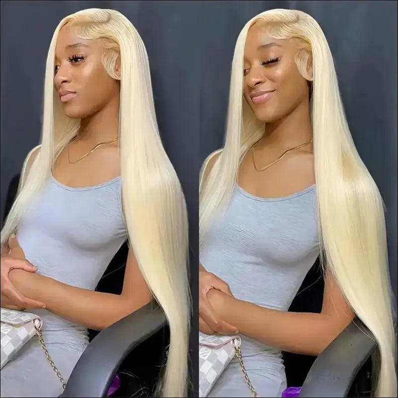 613 Blonde Lace Front Wig Human Hair HD 13x6 Frontal Straight for Women - Affordable Clearance Sale Wigs - women choice