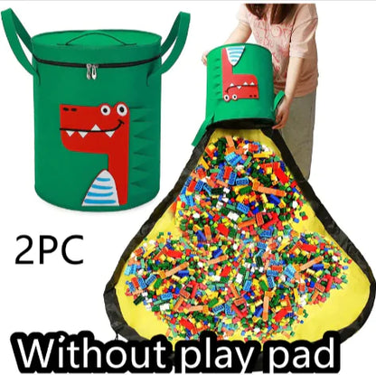 2-in-1 Felt Toy Storage Bag & Play Mat