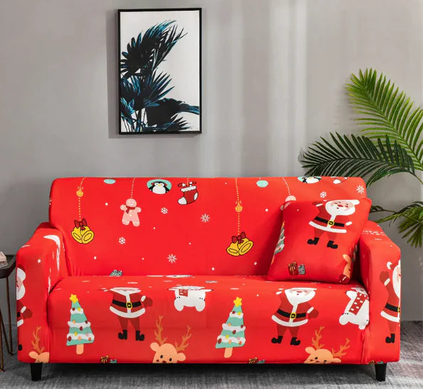 Holiday Cheer Stretch Sofa Cover