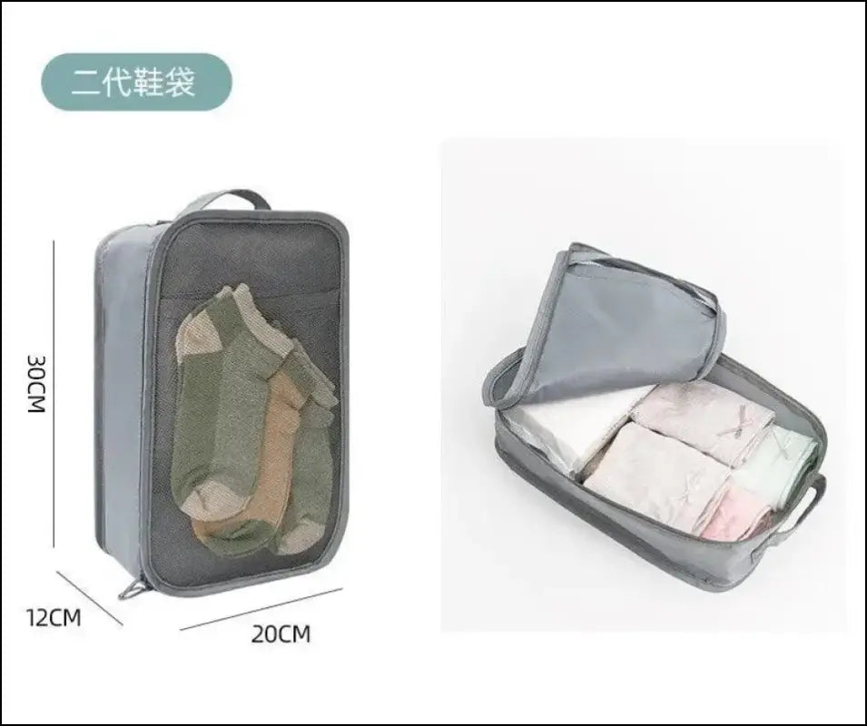 7/8/9/10 Pcs Travel Organizer Packing Cubes Set - Portable Luggage Storage Bags for Clothes Shoes & Accessories