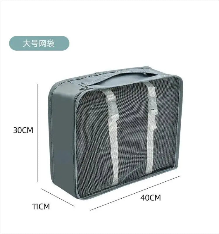 7/8/9/10 Pcs Travel Organizer Packing Cubes Set - Portable Luggage Storage Bags for Clothes Shoes & Accessories