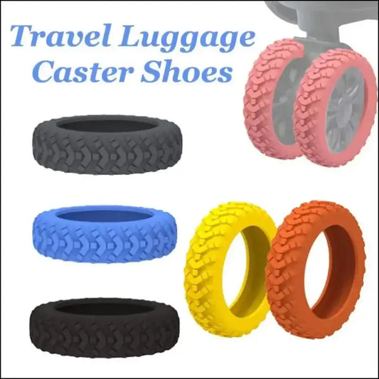 8pcs Travel Luggage Caster Shoes Silicone Suitcase Wheels Protection Cover Reduce Noise Trolley Box Casters