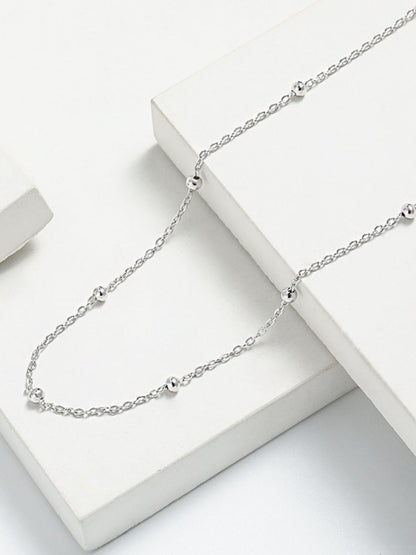 925 Sterling Silver Beaded Necklace