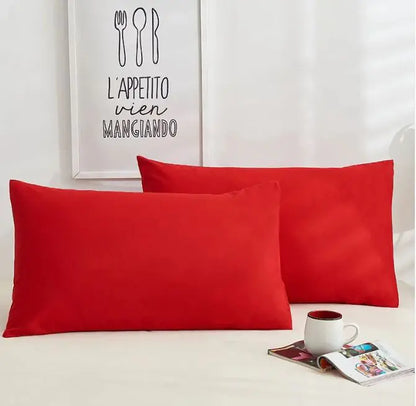 A Pair Of Pure Color Cotton Pillowcases