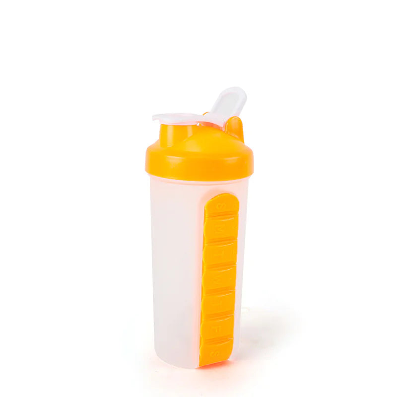 2-in-1 Pill Box & Shaker Bottle