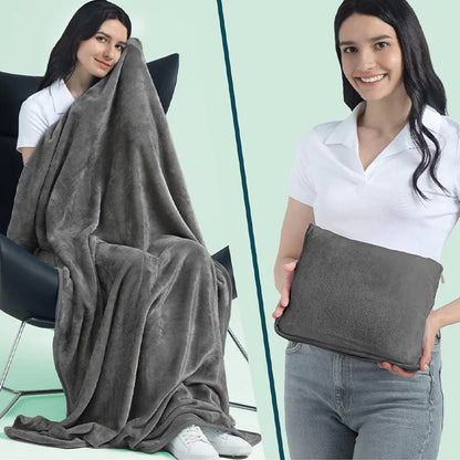 2-in-1 Travel Pillow & Blanket Set