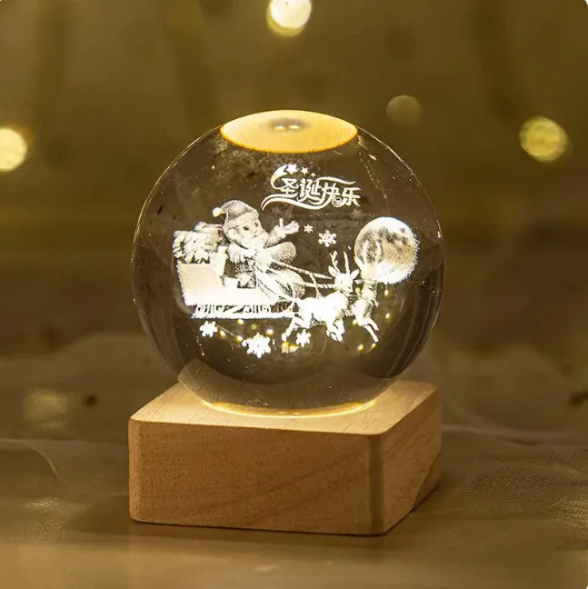 3D Planetary Crystal Ball Night Light