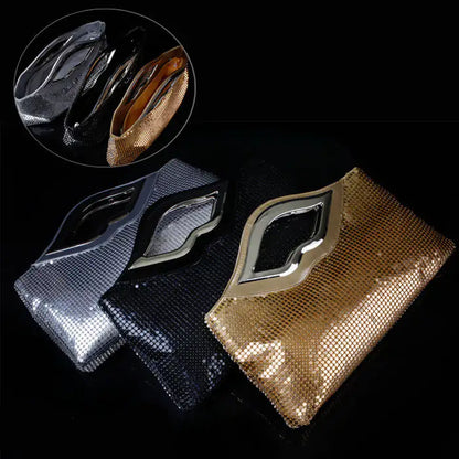 Big Lips Banquet Clutch In 4 Shiny And Matt Colors