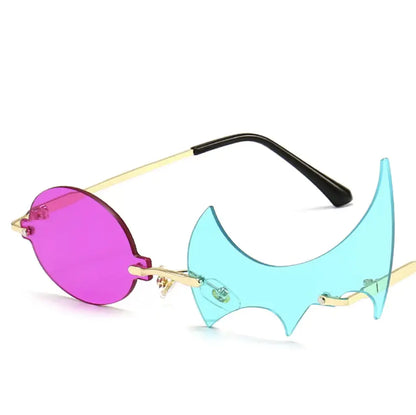 New Personalized Shaped Cool Polygon Flame Sunglasses