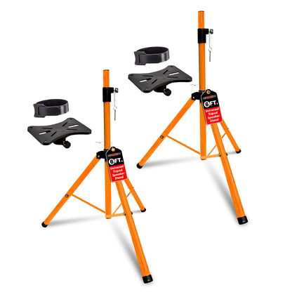 5Core Speaker Stand Tripod Tall Adjustable 72 Inch DJ Studio Monitor Stands Pole Mount ORANGE