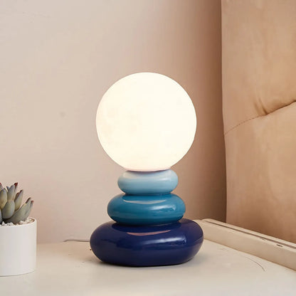 Color Stacked Stone Bedside Lamp