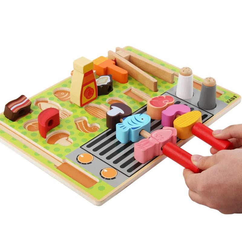 Kids Wooden Tea Party Playset