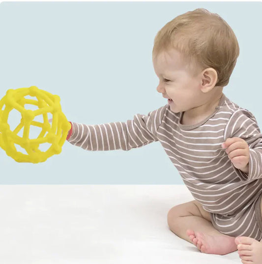 Soft Silicone Baby Ball – Hollow Round Toy for Newborns