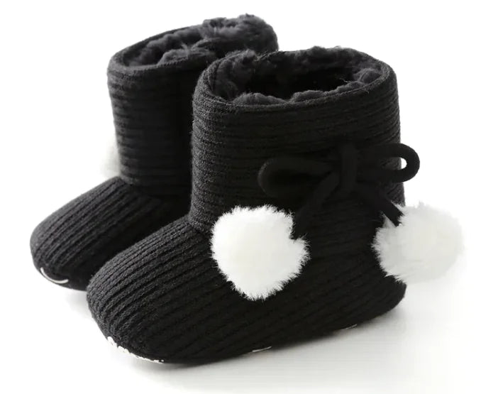 Cozy Sunflower Cotton Baby Boots